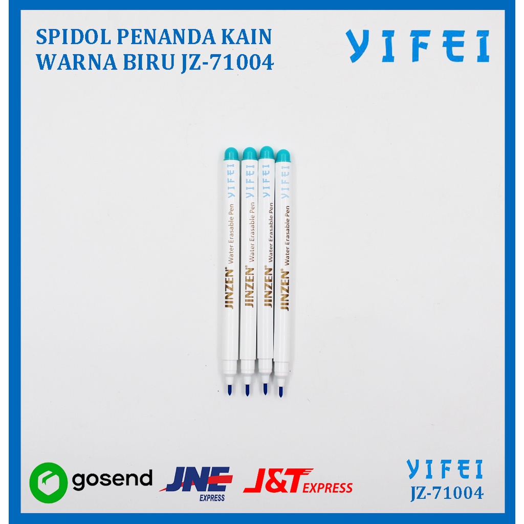 SPIDOL PENANDA KAIN / WATER ERASABLE PEN WARNA BIRU YIFEI-71004