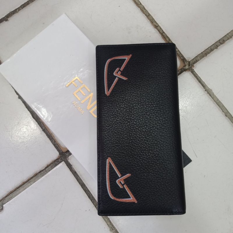 Dompet Panjang Fendi Eye Red Kulit Asli