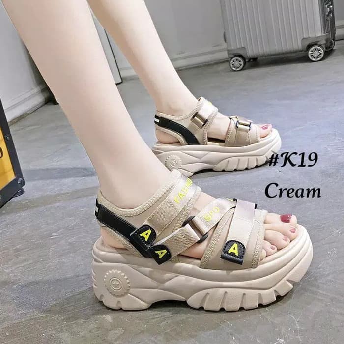 Fairy wind sandal sepatu wanita musim panas 2020 versi Korea WEDGES FASHION A #K19
