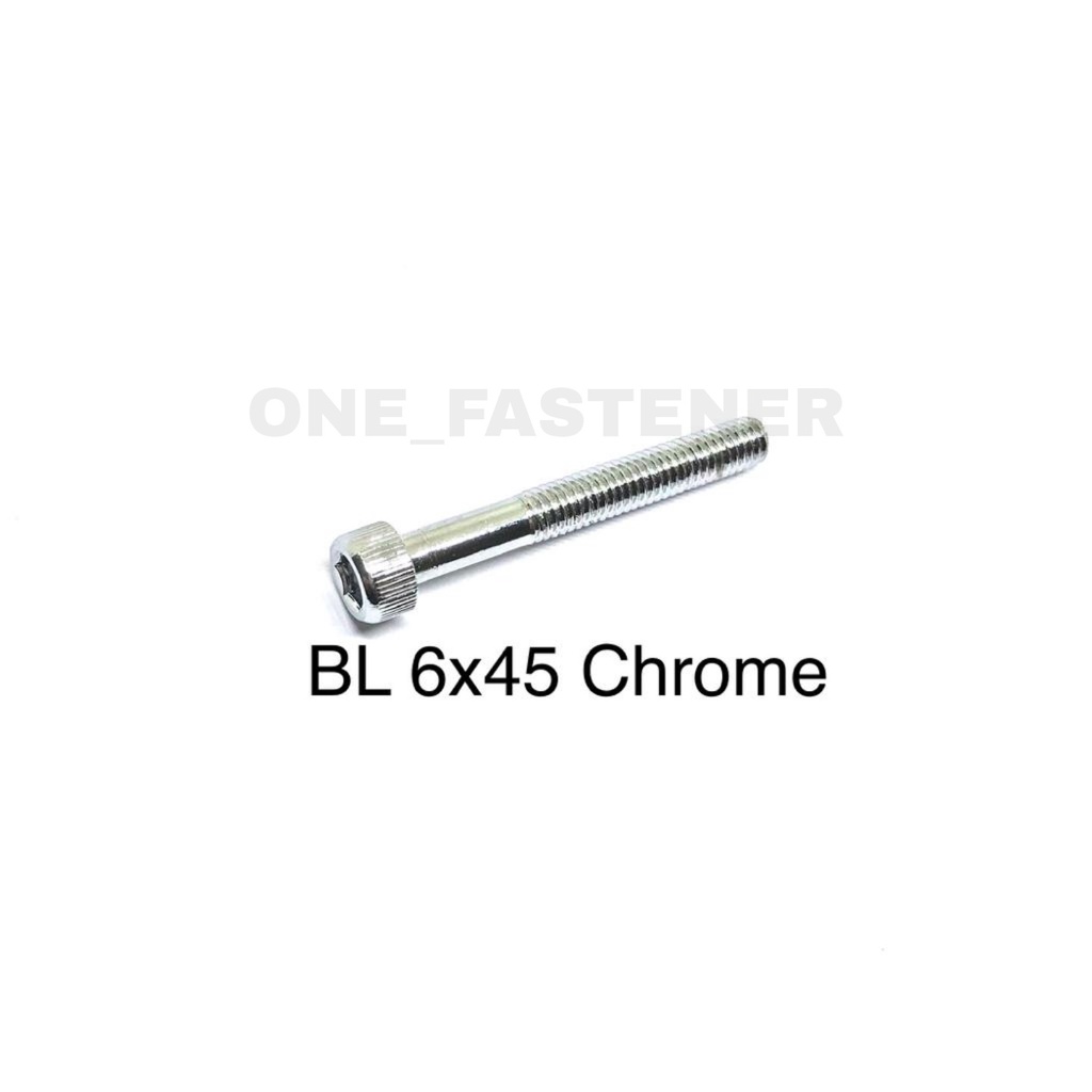 Baut L M6x45 CHROME L5 6mm 4.5cm 6x45 hex socket Heads cap screw 10