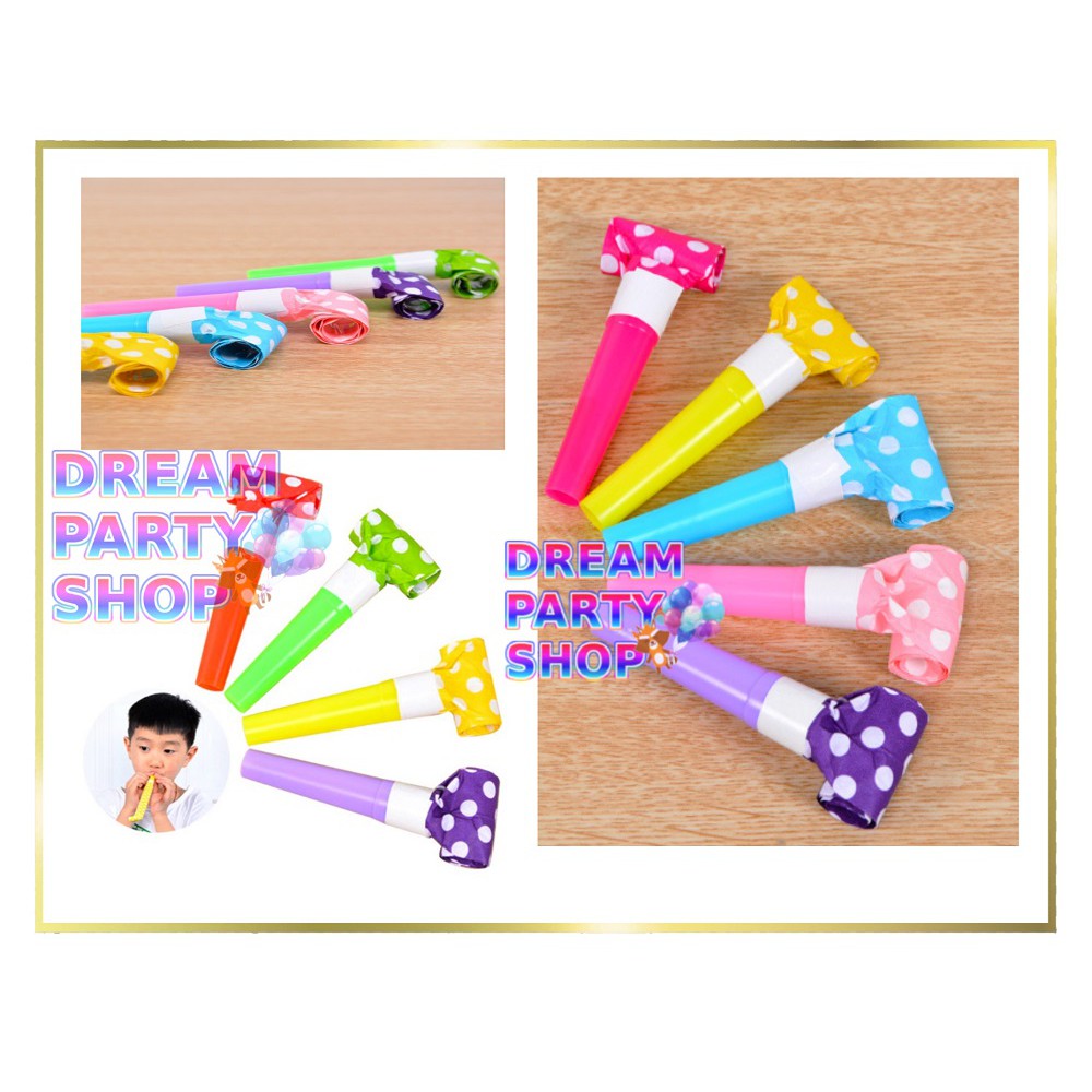 

Peluit Kertas/ Blowout Polkadot/ Peluit Kertas Tiup Polkadot Mix Warna Isi 10 Pcs