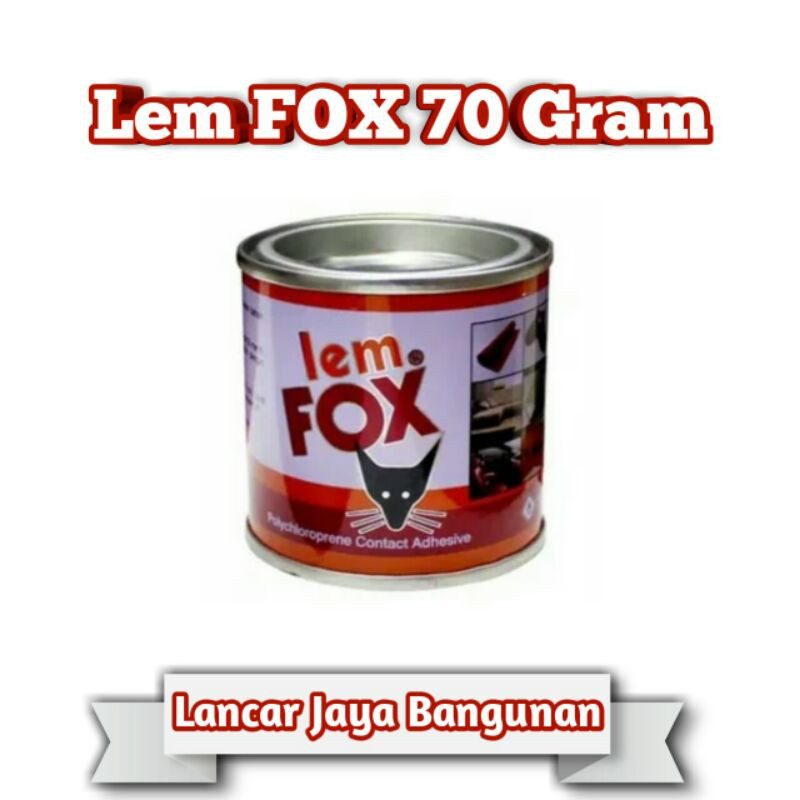 

LEM FOX 70 GRAM / LEM KAYU / LEM FOX KALENG 70g / LEM SERBAGUNA