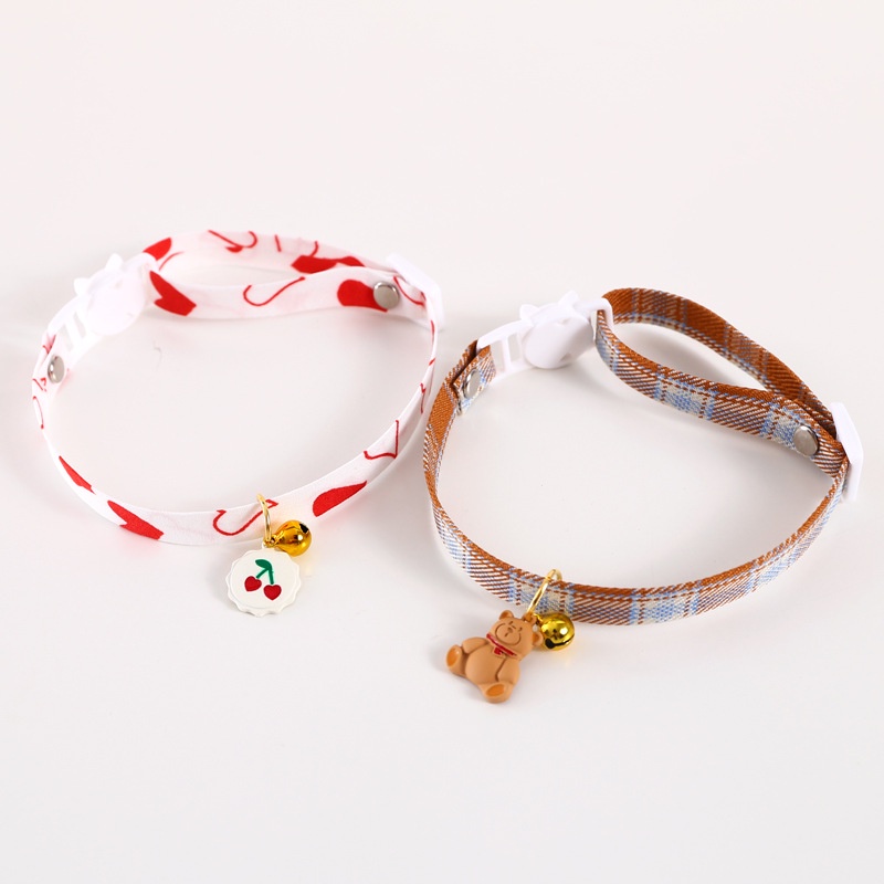 ★〓YUFeiPet〓★Cute Cat Collars Many Kinds Pendant Adjustable Safety Kitten Collar Puppy Chihuahua Raabit Necklace with Bells Pets Accessories