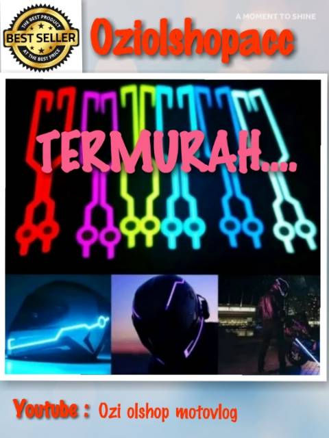 Lampu led helm waterproft ORIGINAL