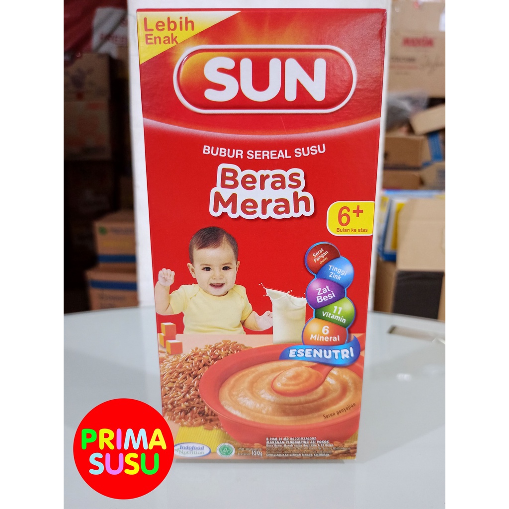 Sun Bubur Sereal Susu Beras Merah 6+ 120 GR