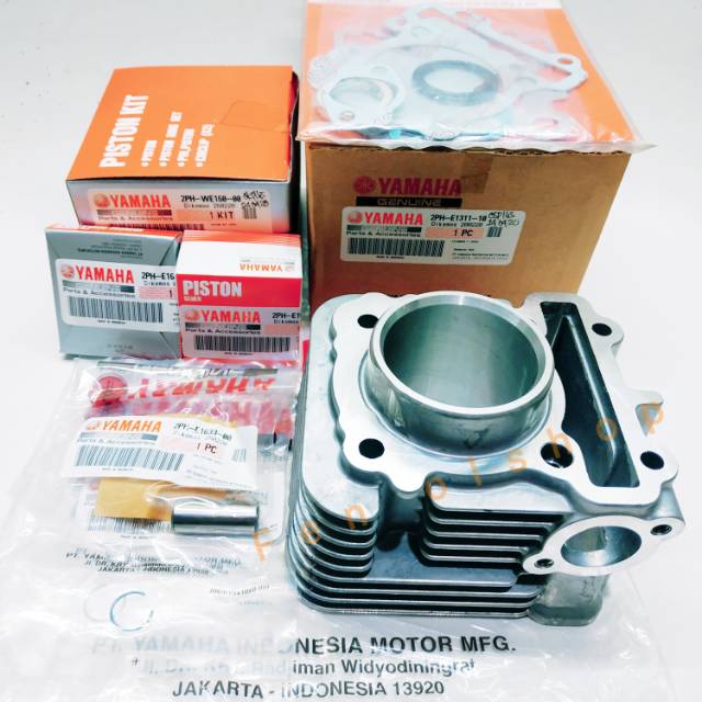 Blok seher + Piston dan Paking MIO M3 Original Yamaha
