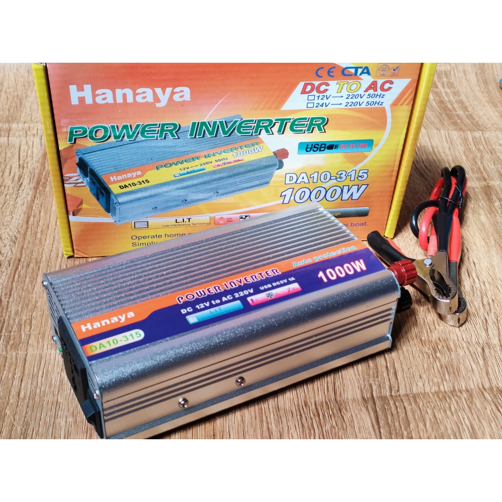 INVERTER 1000 WATT HANAYA  INVERTER 1000W DC 12V to AC 220 (USB DC 5V 1A)