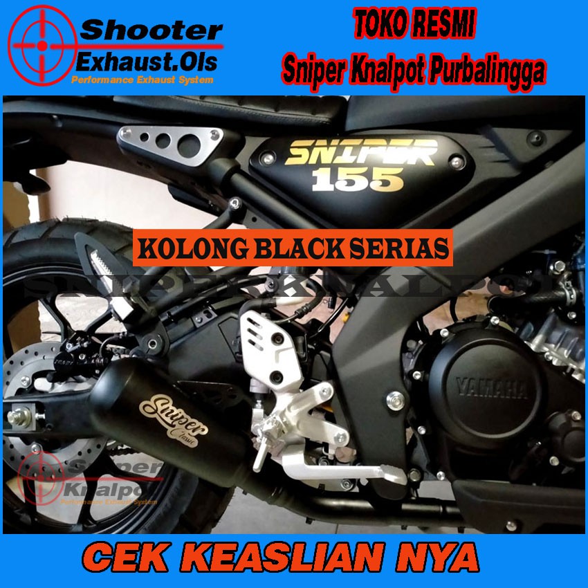 Knalpot SNIPER Yamaha XSR 155 Kolong Black Serias