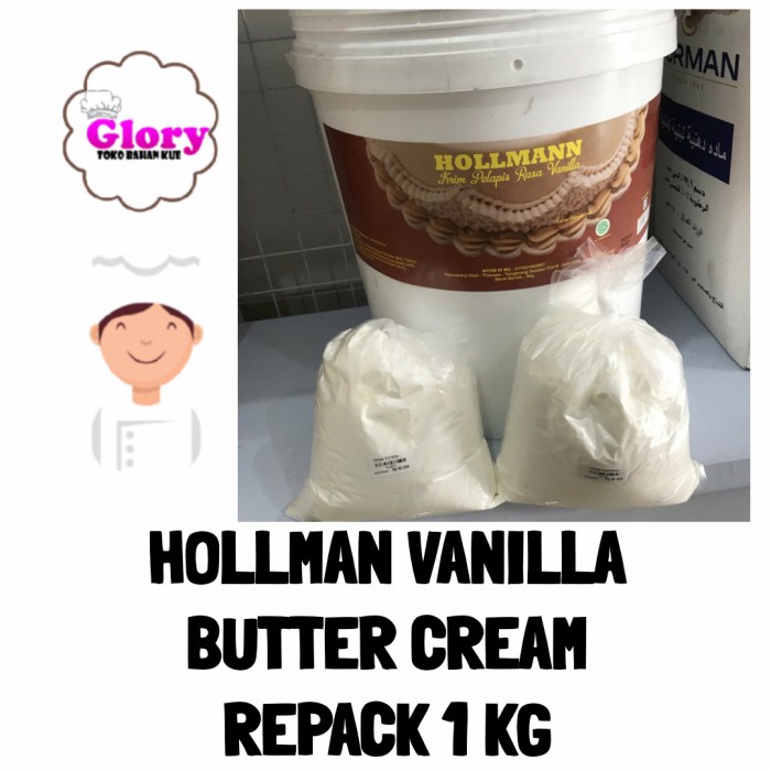 

hollman vanilla buttercream repack 1kg ( 2x@1kg)