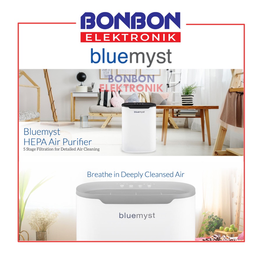 BLUEMYST Air Purifier HEPA 13 + CARBON Coverage 22m2 ALT SHARP BAJ215C