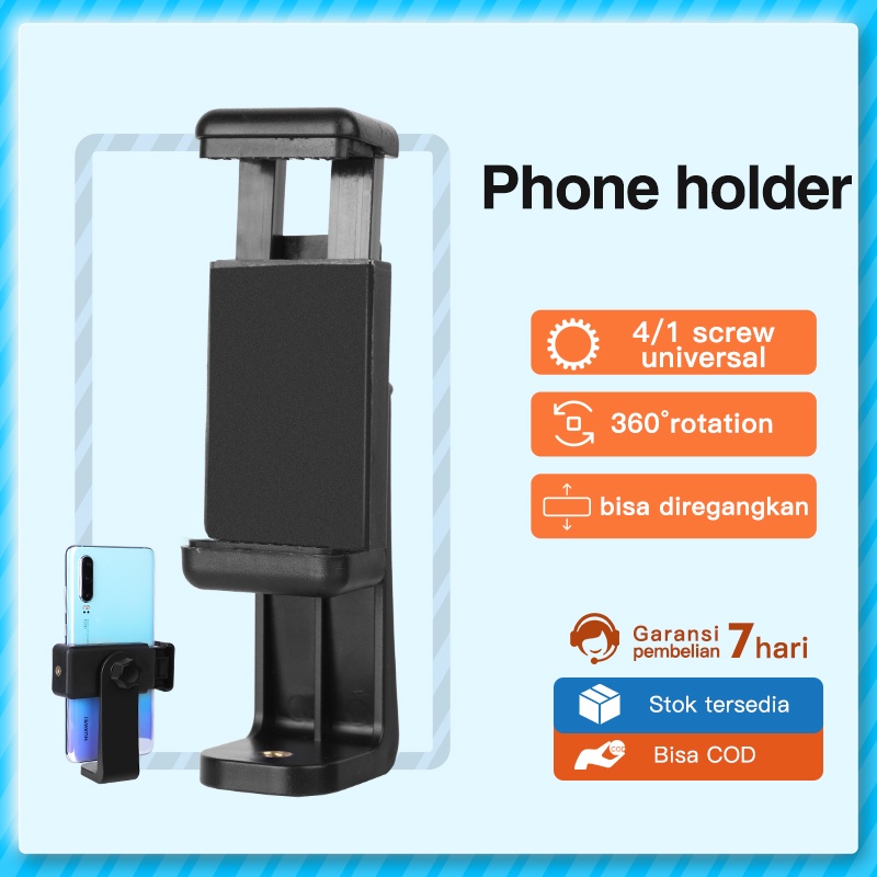 【Ready】Tripod Phone Mount Adapter Compatible with Phone Camera Stand Cell Phone Attachment Clip Clam