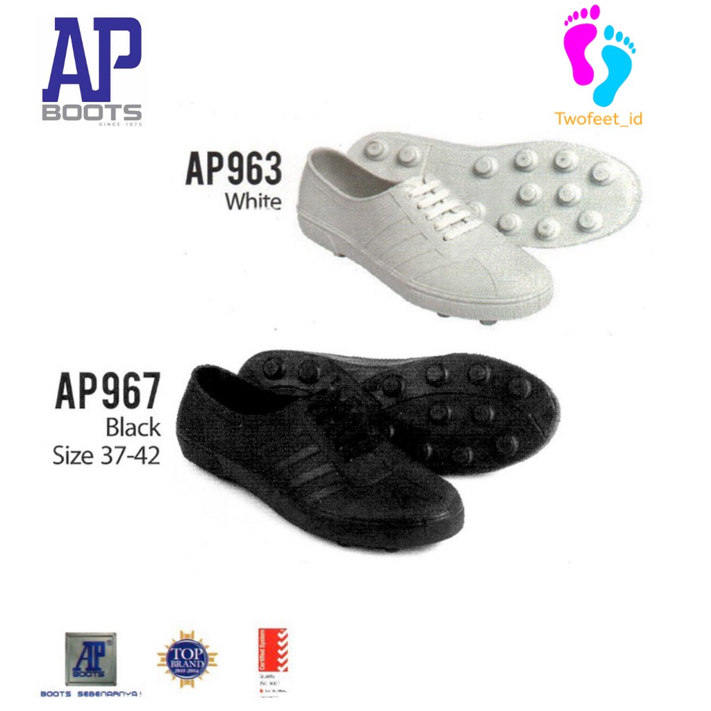 Sepatu Karet AP Boots Multi Fungsi- AP PUL BOLA 963 Putih dan 967 Hitam AP Boot SEPATU PETANI &