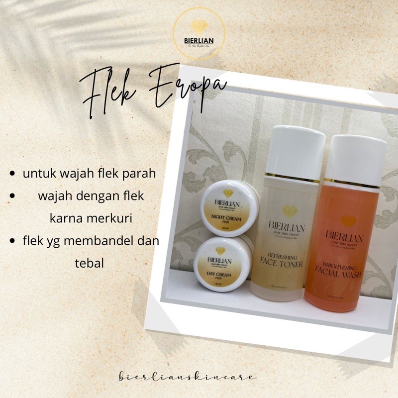BIERLIAN SKINCARE CREAM WAJAH WHITE GLOW/SUPER WHITE/ACNE/FLEK [Free Pouch+Gift]-Flek Series