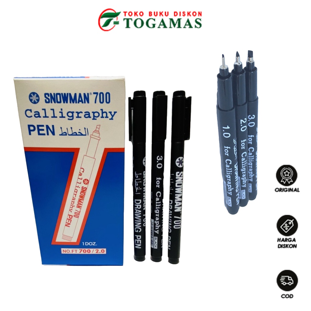 

BEST SELLER !!! CALLIGRAPHY PEN HITAM SNOWMAN
