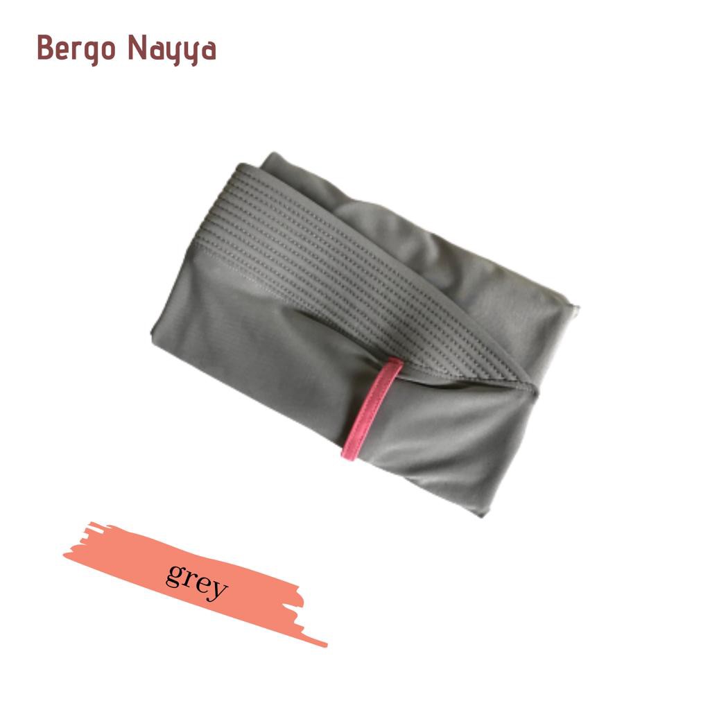 BERGO MARYAM PET TALI / HIJAB INSTAN NAYYA JERSEY-GREY