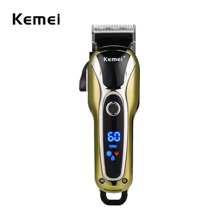 Kemei KM 1990 Alat Cukur Rambut Turbo Power Hair Clipper Professional Cordless Mesin Cukuran KM-1990