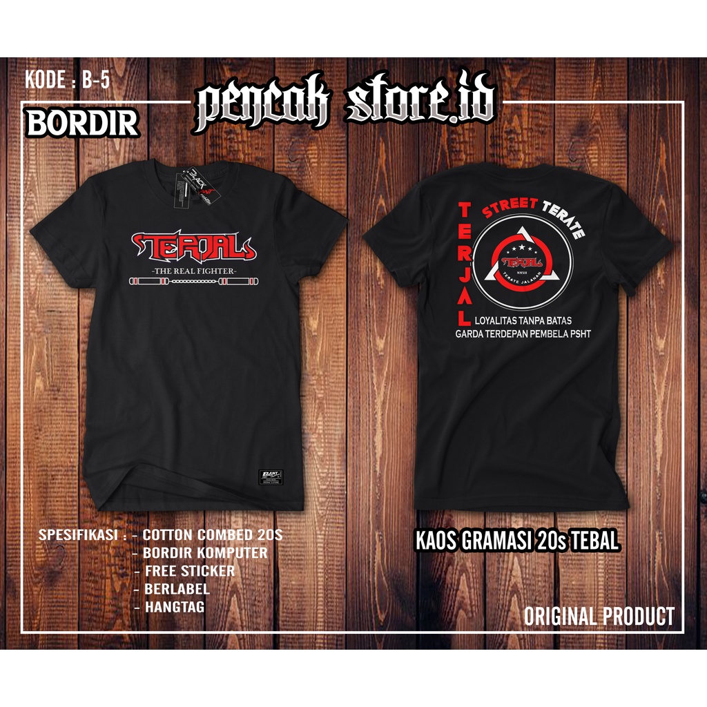 kaos bordir PSHT TERJAL KAOS BORDIR TERJAL MURAH BERLABEL