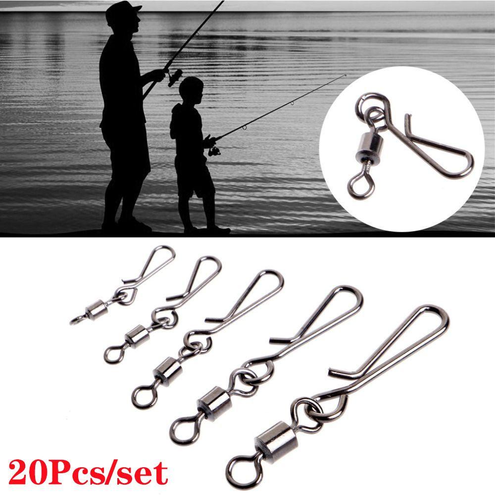 Suyo Konektor Snap Bahan Stainless Steel Tahan Lama Untuk Memancing 2# - 12# Bola Heavy Duty