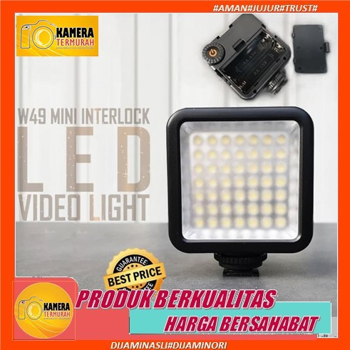 LED Lighting Lampu Video Light Kamera DSLR VLOG Fotografi Andoer W49