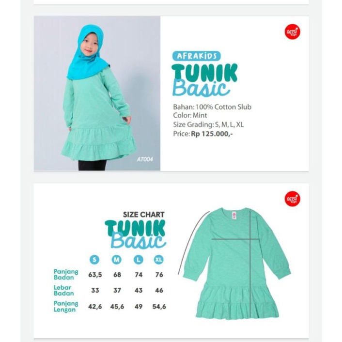 Tunik Basic AT004 Tosca dan AT005 Navy