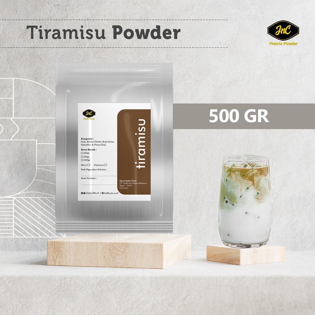 JnC Tiramisu Powder 500g I Bubuk minuman Tiramisu