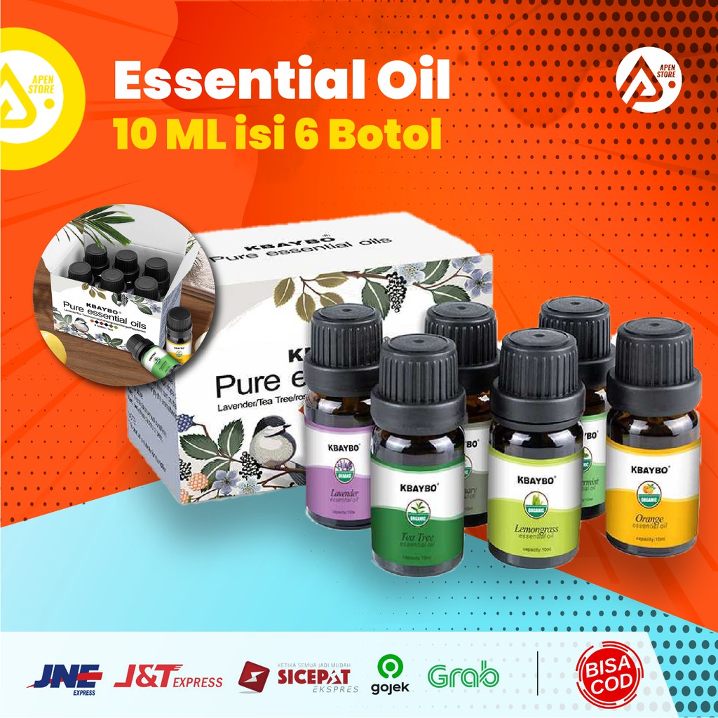 6 Botol Essential Oil 10ML Essensial Esensial Oil Minyak Disfuser Aromaterapi Pengharum Pewangi Ruangan || Grosir Supplier Distributor Barang Unik Murah Lucu - K-E7