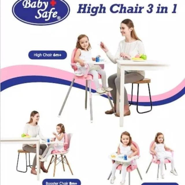 Baby  safe high chair 3in1 Kursi makan anak tinggi baby safe S1