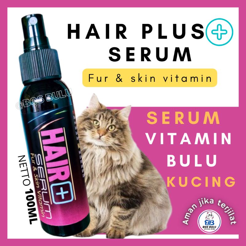 hair plus serum penumbuh bulu rontok kucing 100ml