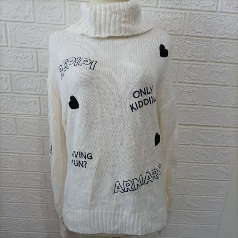 Sweater Rajut Wanita Turtleneck REPIPI 4RMARIO