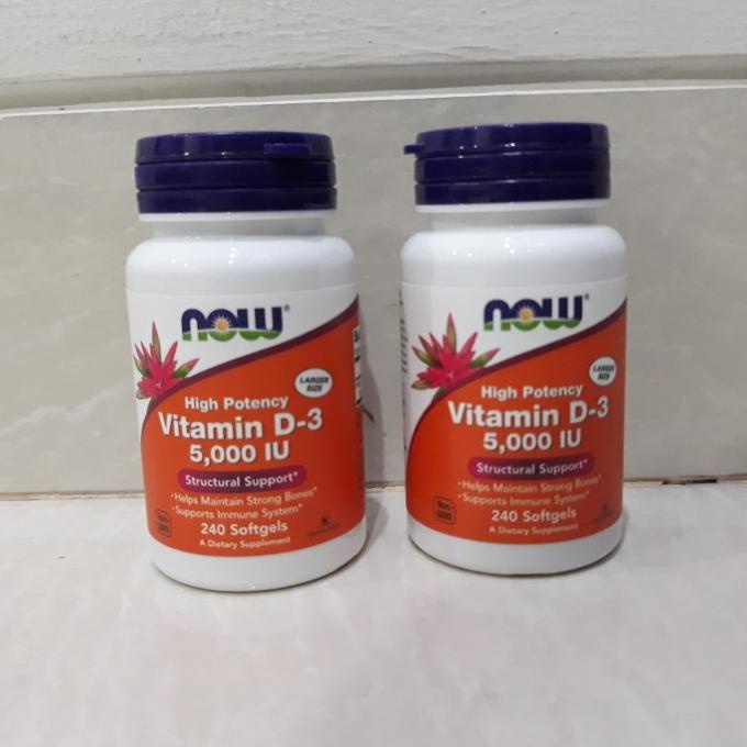HARGA TERBAIK!!! NOW Vitamin D3 5000 iu - 240 softgels / Now Foods D3 5000iu