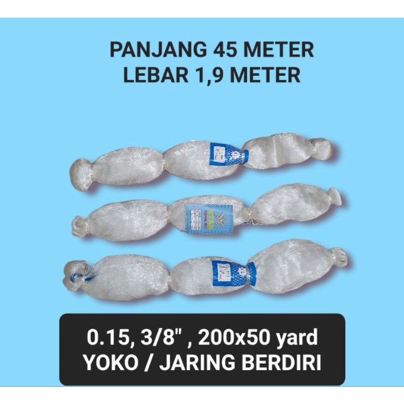 JARING IKAN 0.15, 3/8, 200 x 50 yard /JARING TERI