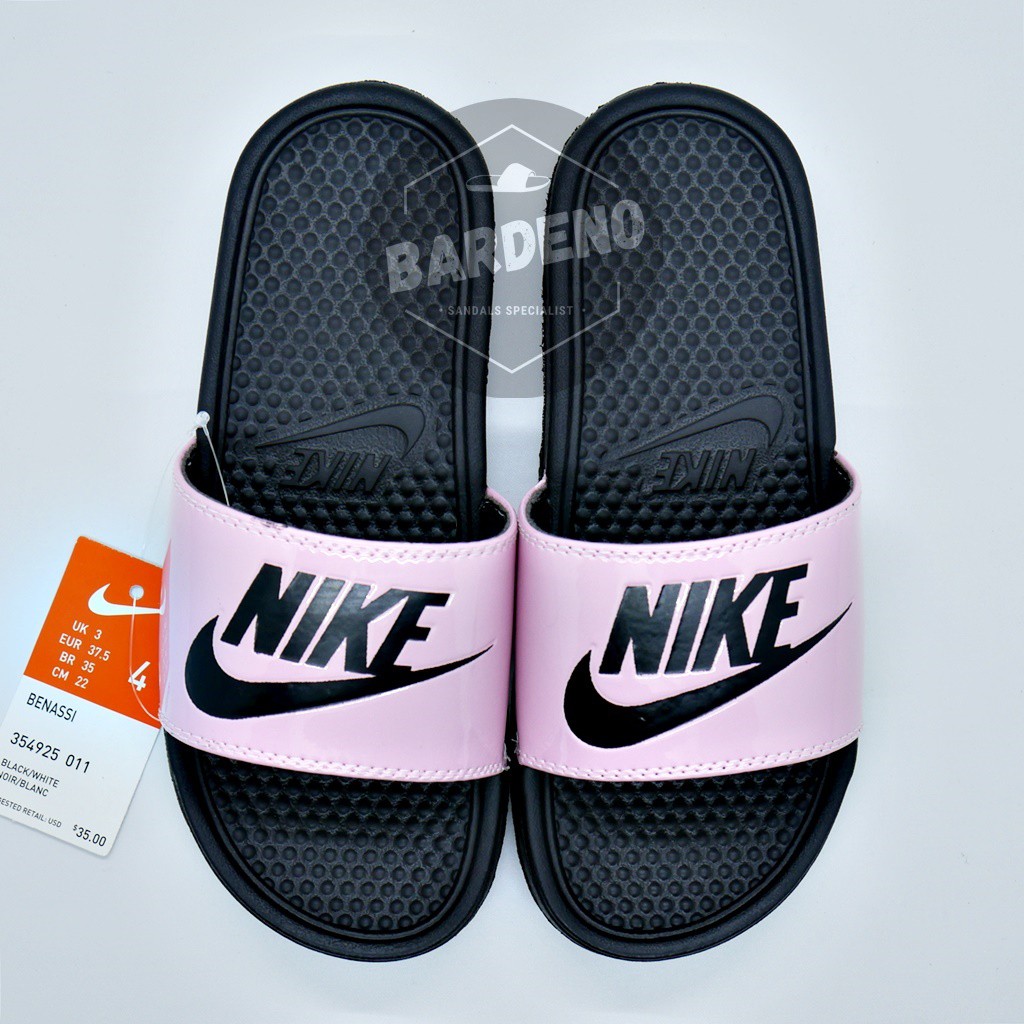 Sandal Nike Benassi JDI Peach Black Classic / Sandal Slop-1