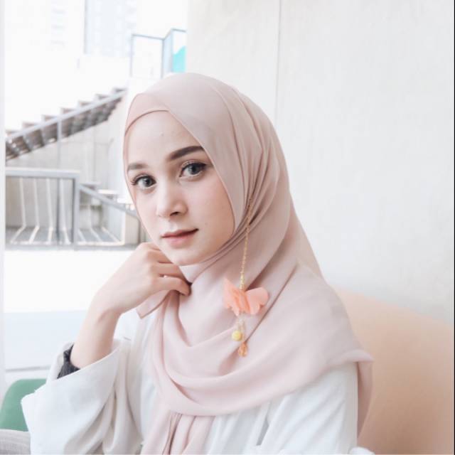 Anting hijab/ anting jepit / anting bunga frill / anting hijab / anting kekinian