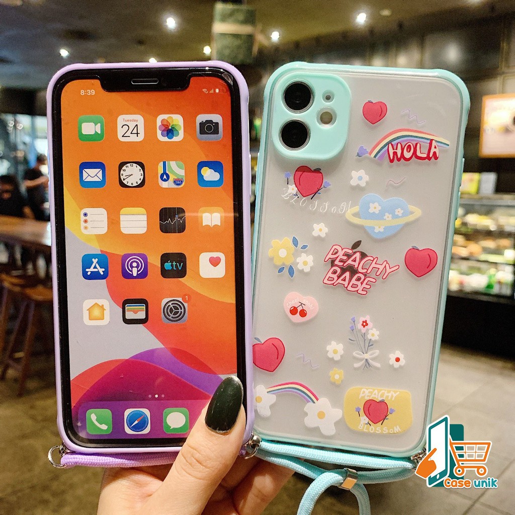 SS186 CASE SLINGCASE TALI LANYARD OPPO A9 A5 2020 A31 A8 A52 A92 A53 A33 RENO 4 4F A15 A1K CS2648