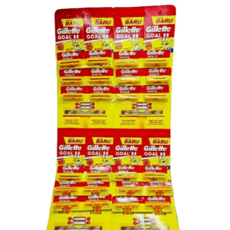 PISAU CUKUR KUMIS&amp;JENGGOT | GILLETEE GOAL ll | 24 PCS