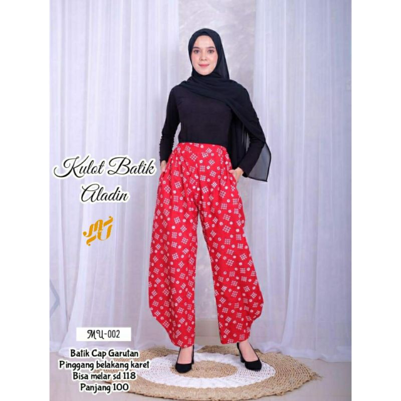 celana batik aladin kulot batik aladin katun batik cap