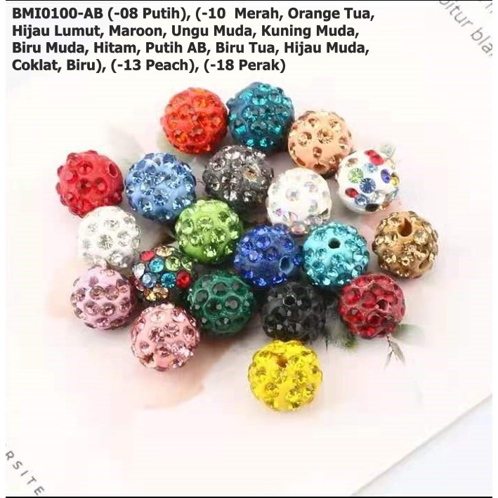 Bola Disco Kristal Polimer Harga/1Pc