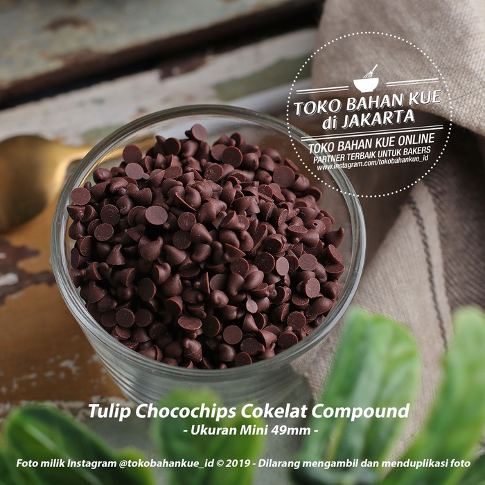 

Cokelat Chip mini premium Coklat Chips Tulip Choco (model drop) 1kg