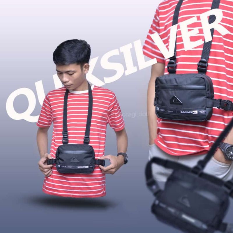 TAS QUICKSILVER TAS SELEMPANG QUICKSILVER WAISTBAG QUICKSILVER TAS SEPEDA TAS DADA TAS ROMPI