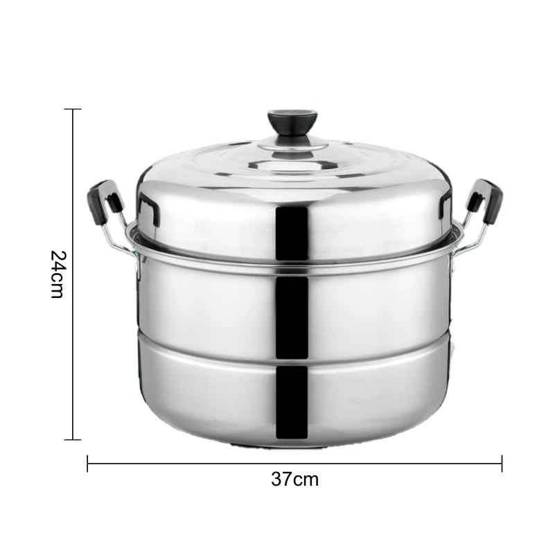 Panci Kukus 2 Susun Double Stainless Steel Panci Rebus Milk Pot Dandang Steamer Cooking ZG-3