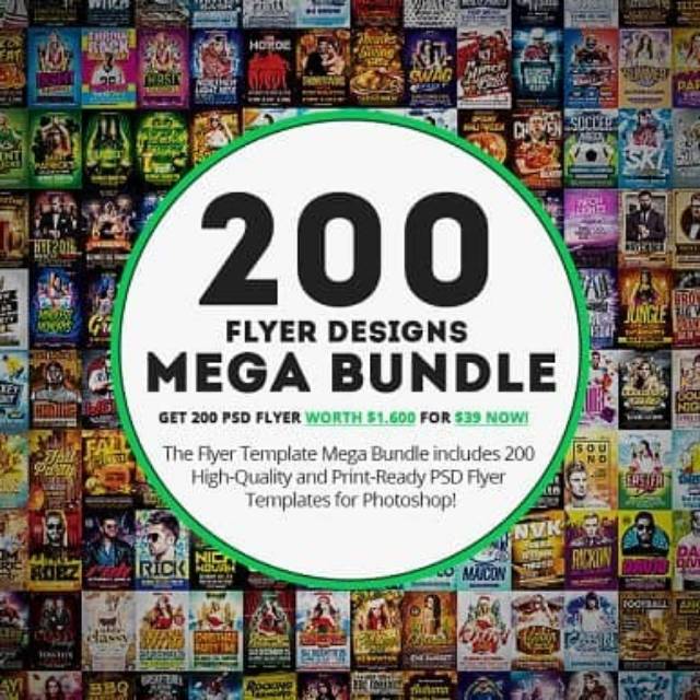 Desain Premium 200 Template Flyer