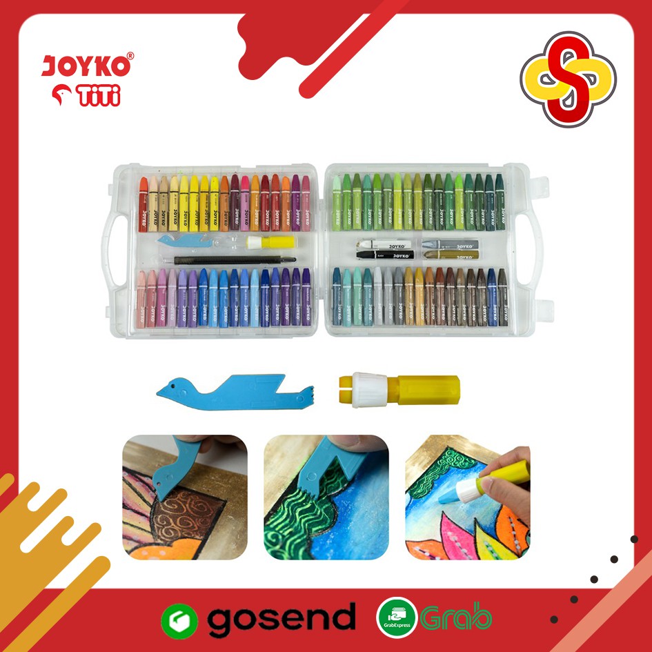 Crayon / Krayon Oil Pastel Joyko - 55 Warna