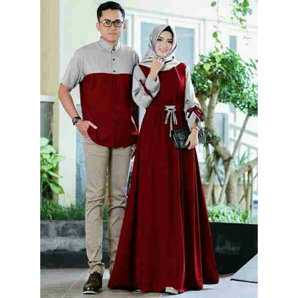 COUPLE KARISMA BAHAN BALOTELLY FULL. KEMEJA FIT L GAMIS LD 106 PJ 140 DEPAN SLETING