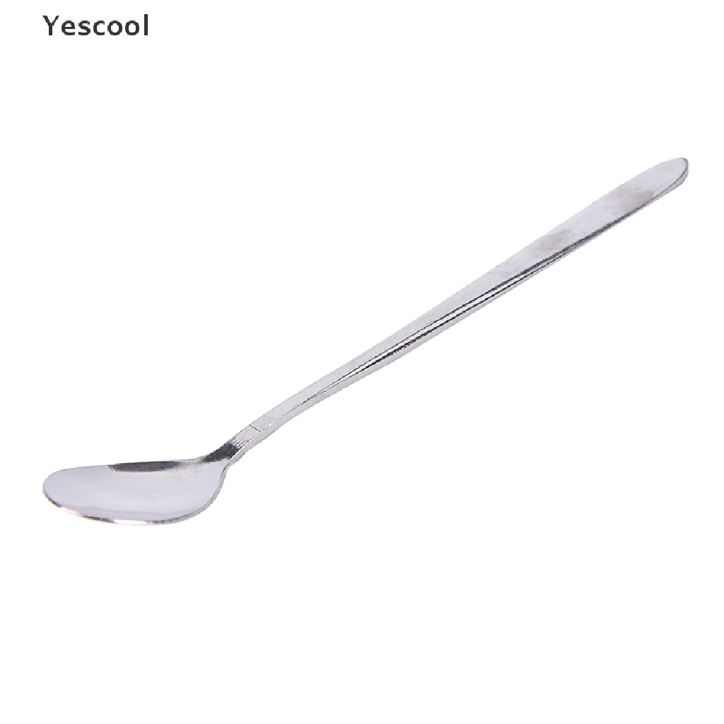 Yes Sendok Tehkopies Krim Gagang Panjang 16cm Bahan Stainless Steel