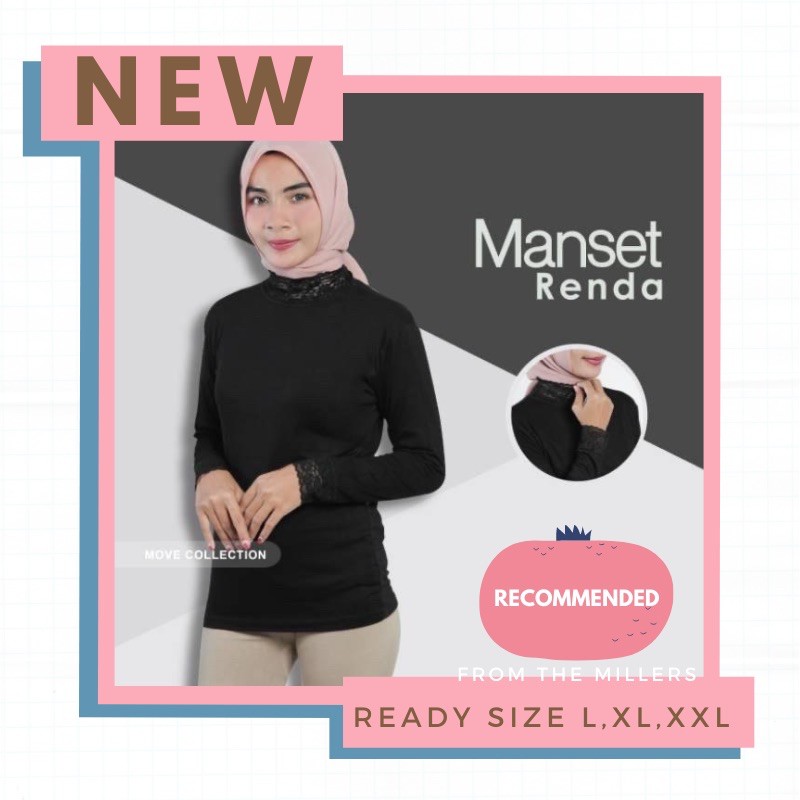 MANSET LENGAN PANJANG / MANSET HIJAB LENGAN PANJANG / MANSET KAOS POLOS / MANSET RENDA PANJANG