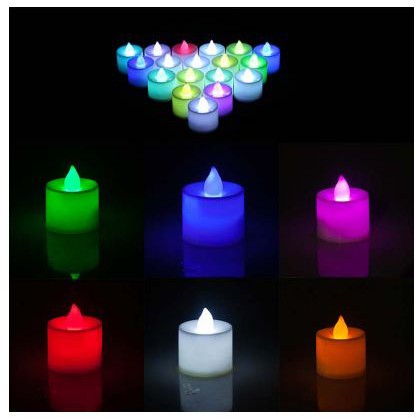 MoonLand 50 lilin led  Smokeless Candle LED Battery Powered Event Flameless Candlelight Diameter