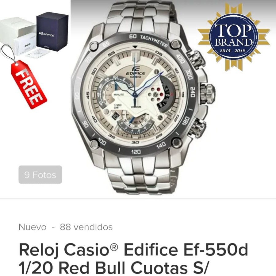 Mega Sale Jam Tangan Pria Merk Edifice Miyota100% Type : EF-550D Baterai EF6 Garansi 1th