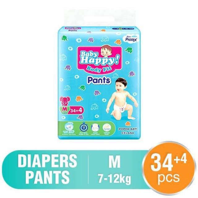 Baby happy pants M 34 + 4