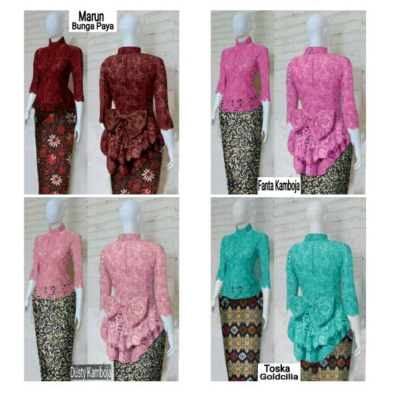 Kebaya wisuda modern/ seragam pensi sekolah/ baju pesta kondangan/ resepsi/ tunangan/ kostum Kartini