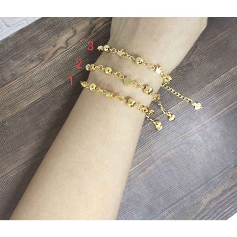 Fifi Fashion Gelang Tangan bola Kombinasi model perhiasan lapis gold 18K G19 28#